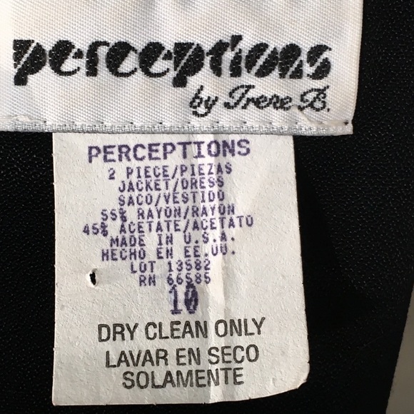 Perceptions Black Dress Scoop Neck Womens Size 10 - Picture 8 of 8